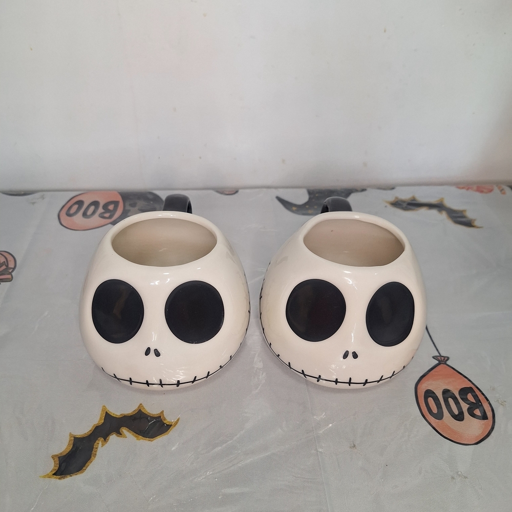 Disney Black and White Jack Skellington Mugs